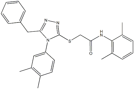 2-{[5-benzyl-4-(3,4-dimethylphenyl)-4H-1,2,4-triazol-3-yl]sulfanyl}-N-(2,6-dimethylphenyl)acetamide|