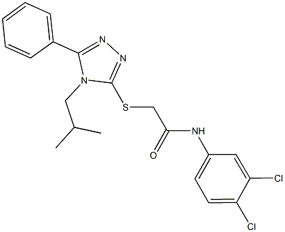 N-(3,4-dichlorophenyl)-2-[(4-isobutyl-5-phenyl-4H-1,2,4-triazol-3-yl)sulfanyl]acetamide Structure