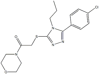 5-(4-chlorophenyl)-4-propyl-4H-1,2,4-triazol-3-yl 2-(4-morpholinyl)-2-oxoethyl sulfide,663214-40-2,结构式