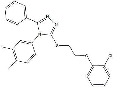 3-{[2-(2-chlorophenoxy)ethyl]sulfanyl}-4-(3,4-dimethylphenyl)-5-phenyl-4H-1,2,4-triazole|