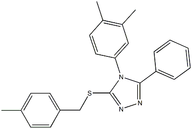 4-(3,4-dimethylphenyl)-3-[(4-methylbenzyl)sulfanyl]-5-phenyl-4H-1,2,4-triazole|