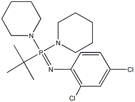 1-[tert-butyl(2,4-dichlorophenyl)1-piperidinylphosphorimidoyl]piperidine Structure