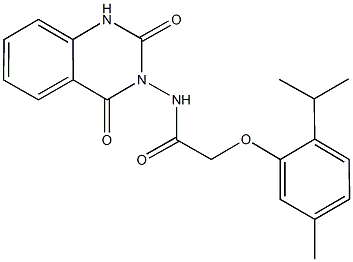 N-(2,4-dioxo-1,4-dihydro-3(2H)-quinazolinyl)-2-(2-isopropyl-5-methylphenoxy)acetamide 结构式