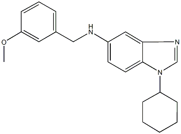N-(1-cyclohexyl-1H-benzimidazol-5-yl)-N-(3-methoxybenzyl)amine Structure