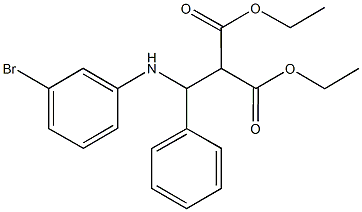 diethyl 2-[(3-bromoanilino)(phenyl)methyl]malonate 结构式