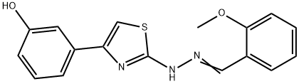 2-methoxybenzaldehyde [4-(3-hydroxyphenyl)-1,3-thiazol-2-yl]hydrazone Struktur
