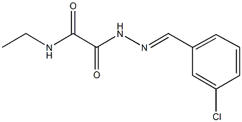 2-[2-(3-chlorobenzylidene)hydrazino]-N-ethyl-2-oxoacetamide,663927-75-1,结构式