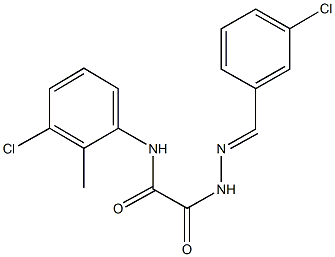 2-[2-(3-chlorobenzylidene)hydrazino]-N-(3-chloro-2-methylphenyl)-2-oxoacetamide Struktur