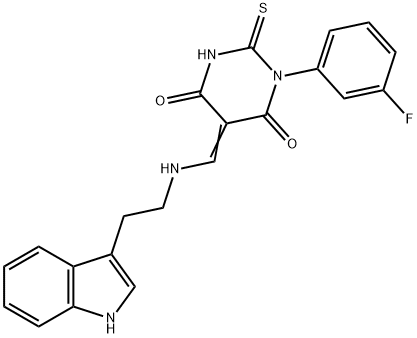 663944-72-7 1-(3-fluorophenyl)-5-({[2-(1H-indol-3-yl)ethyl]amino}methylene)-2-thioxodihydro-4,6(1H,5H)-pyrimidinedione