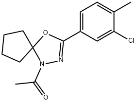 1-acetyl-3-(3-chloro-4-methylphenyl)-4-oxa-1,2-diazaspiro[4.4]non-2-ene|