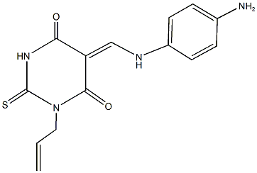 1-allyl-5-[(4-aminoanilino)methylene]-2-thioxodihydro-4,6(1H,5H)-pyrimidinedione Struktur
