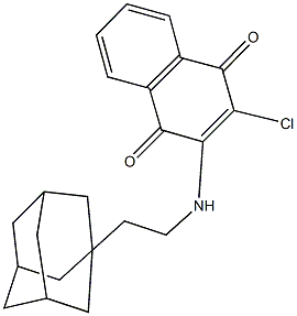 2-{[2-(1-adamantyl)ethyl]amino}-3-chloronaphthoquinone 化学構造式