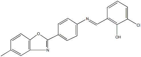 2-chloro-6-({[4-(5-methyl-1,3-benzoxazol-2-yl)phenyl]imino}methyl)phenol|