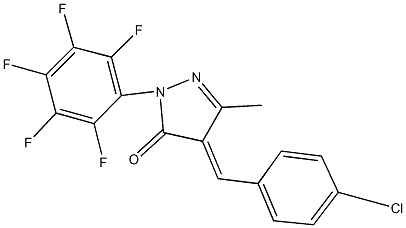 4-(4-chlorobenzylidene)-5-methyl-2-(2,3,4,5,6-pentafluorophenyl)-2,4-dihydro-3H-pyrazol-3-one 结构式