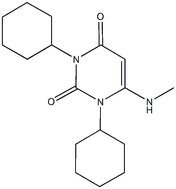 1,3-dicyclohexyl-6-(methylamino)-2,4(1H,3H)-pyrimidinedione 结构式