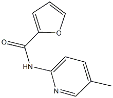 N-(5-methyl-2-pyridinyl)-2-furamide 结构式