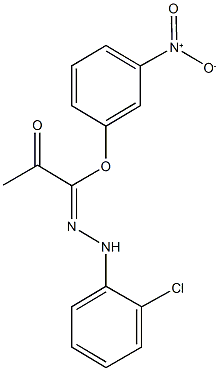 3-nitrophenyl N-(2-chlorophenyl)-2-oxopropanehydrazonoate Structure