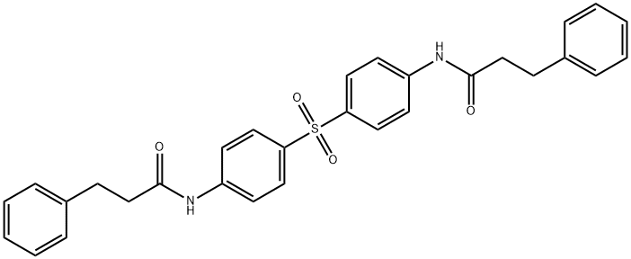 3-phenyl-N-[4-({4-[(3-phenylpropanoyl)amino]phenyl}sulfonyl)phenyl]propanamide,664309-14-2,结构式