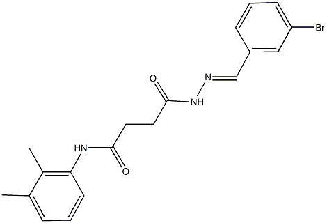 4-[2-(3-bromobenzylidene)hydrazino]-N-(2,3-dimethylphenyl)-4-oxobutanamide,664309-21-1,结构式