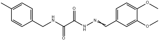 2-[2-(3,4-dimethoxybenzylidene)hydrazino]-N-(4-methylbenzyl)-2-oxoacetamide,664309-23-3,结构式