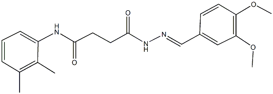 4-[2-(3,4-dimethoxybenzylidene)hydrazino]-N-(2,3-dimethylphenyl)-4-oxobutanamide Structure