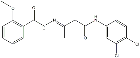 N-(3,4-dichlorophenyl)-3-[(2-methoxybenzoyl)hydrazono]butanamide|