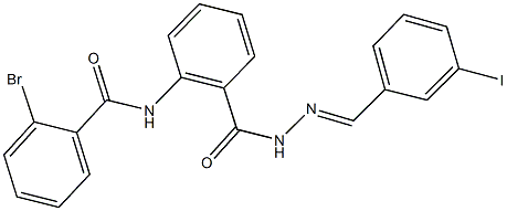 2-bromo-N-(2-{[2-(3-iodobenzylidene)hydrazino]carbonyl}phenyl)benzamide 化学構造式