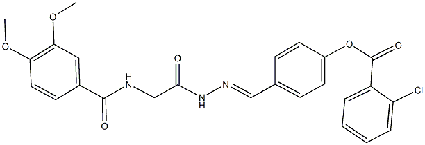 4-(2-{[(3,4-dimethoxybenzoyl)amino]acetyl}carbohydrazonoyl)phenyl 2-chlorobenzoate|