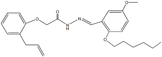 2-(2-allylphenoxy)-N'-[2-(hexyloxy)-5-methoxybenzylidene]acetohydrazide Structure