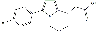 3-[5-(4-bromophenyl)-1-isobutyl-1H-pyrrol-2-yl]propanoic acid 结构式