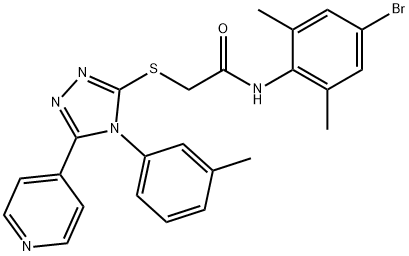 N-(4-bromo-2,6-dimethylphenyl)-2-{[4-(3-methylphenyl)-5-(4-pyridinyl)-4H-1,2,4-triazol-3-yl]sulfanyl}acetamide Structure