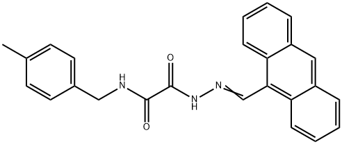 2-[2-(9-anthrylmethylene)hydrazino]-N-(4-methylbenzyl)-2-oxoacetamide,664311-72-2,结构式