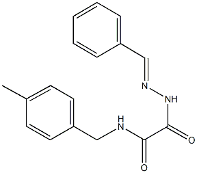 2-(2-benzylidenehydrazino)-N-(4-methylbenzyl)-2-oxoacetamide Struktur