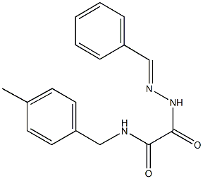 2-(2-benzylidenehydrazino)-N-(4-methylbenzyl)-2-oxoacetamide,664311-75-5,结构式