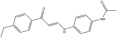 N-(4-{[3-(4-ethylphenyl)-3-oxo-1-propenyl]amino}phenyl)acetamide 结构式