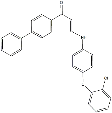 1-[1,1'-biphenyl]-4-yl-3-[4-(2-chlorophenoxy)anilino]-2-propen-1-one Structure