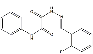 2-[2-(2-fluorobenzylidene)hydrazino]-N-(3-methylphenyl)-2-oxoacetamide Struktur