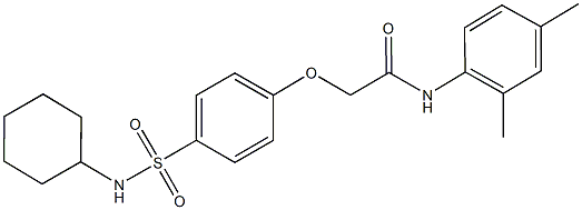 2-{4-[(cyclohexylamino)sulfonyl]phenoxy}-N-(2,4-dimethylphenyl)acetamide Structure