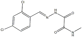 2-[2-(2,4-dichlorobenzylidene)hydrazino]-N-methyl-2-oxoacetamide 化学構造式