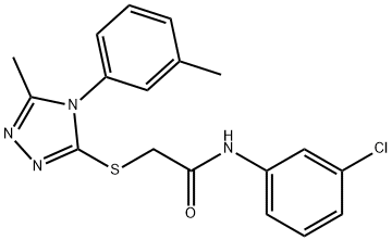 N-(3-chlorophenyl)-2-{[5-methyl-4-(3-methylphenyl)-4H-1,2,4-triazol-3-yl]sulfanyl}acetamide Structure