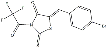 5-(4-bromobenzylidene)-2-thioxo-3-(trifluoroacetyl)-1,3-thiazolidin-4-one Structure