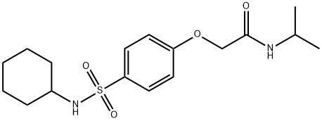2-{4-[(cyclohexylamino)sulfonyl]phenoxy}-N-isopropylacetamide 化学構造式