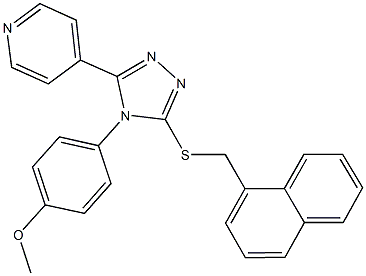 4-{4-(4-methoxyphenyl)-5-[(1-naphthylmethyl)sulfanyl]-4H-1,2,4-triazol-3-yl}pyridine Structure