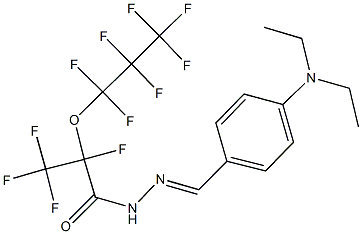 N'-[4-(diethylamino)benzylidene]-2,3,3,3-tetrafluoro-2-(1,1,2,2,3,3,3-heptafluoropropoxy)propanohydrazide,664312-83-8,结构式