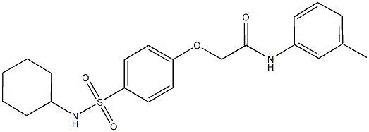 2-{4-[(cyclohexylamino)sulfonyl]phenoxy}-N-(3-methylphenyl)acetamide,664312-85-0,结构式