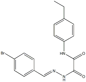 2-[2-(4-bromobenzylidene)hydrazino]-N-(4-ethylphenyl)-2-oxoacetamide Structure