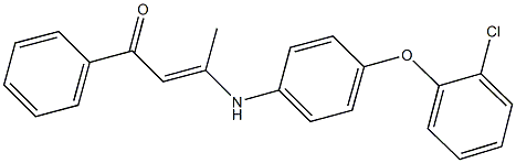3-[4-(2-chlorophenoxy)anilino]-1-phenyl-2-buten-1-one,664313-01-3,结构式