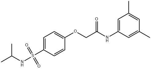 N-(3,5-dimethylphenyl)-2-{4-[(isopropylamino)sulfonyl]phenoxy}acetamide,664313-19-3,结构式