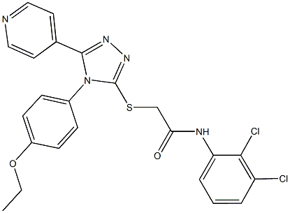N-(2,3-dichlorophenyl)-2-{[4-(4-ethoxyphenyl)-5-(4-pyridinyl)-4H-1,2,4-triazol-3-yl]sulfanyl}acetamide 化学構造式