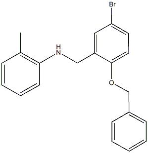 N-[2-(benzyloxy)-5-bromobenzyl]-N-(2-methylphenyl)amine Structure